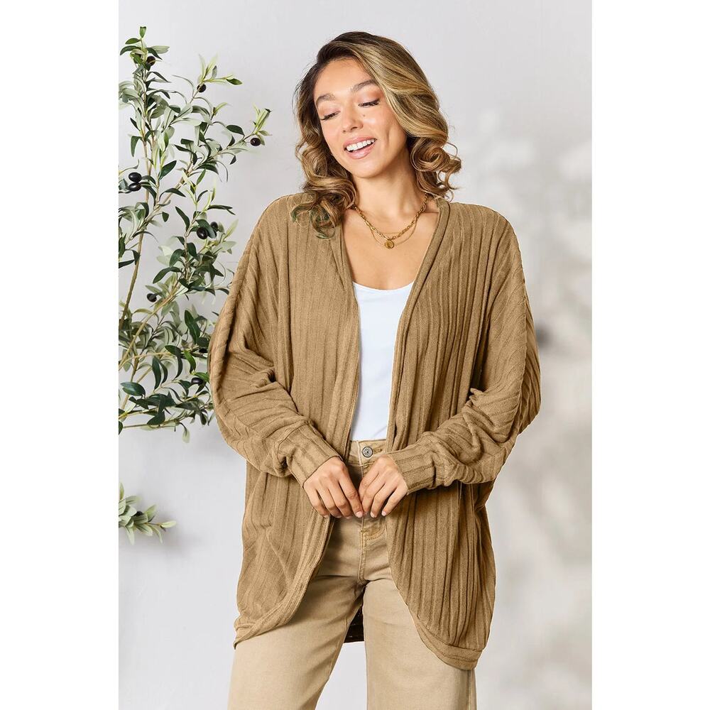 Basic Bae Full Size Ribbed Cocoon Cardigan - Picture 8 of 16